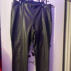 Marc New York Olive Green Leather Pants